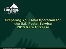 Preparing for the 2015 Postage Rate Increase